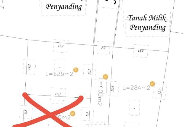 2 STRATEGIC LAND LOTS IN TABANAN, SESANDAN VILLAGE, BALI