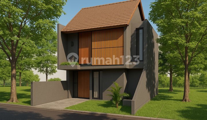 Two-story house, Tropical Modern Style, in the center of Jambi City. 2