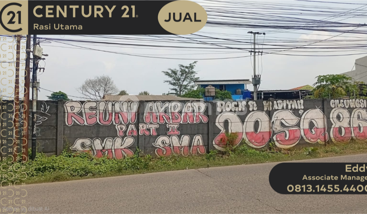 Dijual Tanah di Jalan Raya Cileungsi Setu Kabupaten Bogor