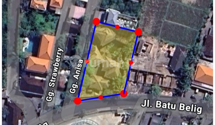 Tanah Prime Komersial Strategis Di Batu Belig Seminyak Kuta Bali
