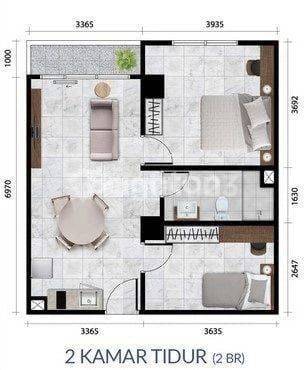 TYPE 2 BR - APARTEMEN ANWA BINTARO 2