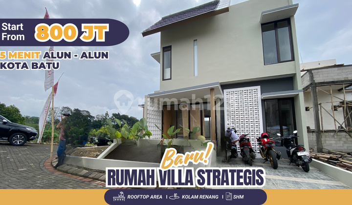 Villa Cantik dengan Kolam Renang Pribadi di Dekat Alun-Alun Batu! 1
