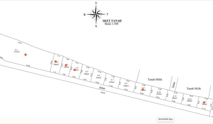 Cheap Sale of 100m2 Land in Taman Giri Nusa Dua Bali