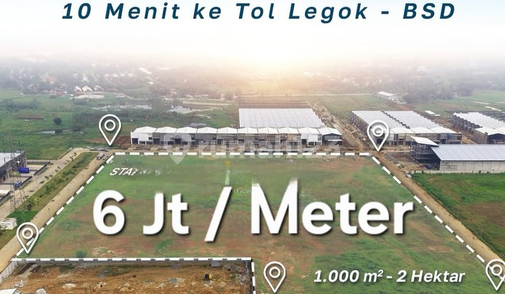 Dijual Tanah Kavling Industri Blessindo Legok Tangerang Kawasan Aman dan Nyaman