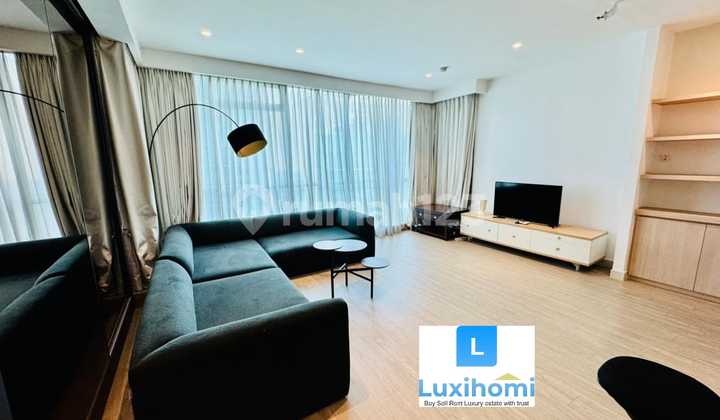 For Rent Kuningan Place Apartment 1BR Large Size 90m2 Furnished Middle Floor Pool View