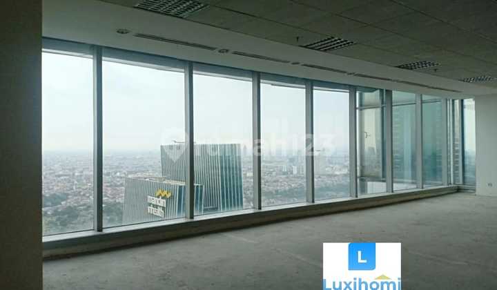 For Rent Office Space Cyber 2 Tower Area 299m2 Bare Unit Condition, High Floor, South Jakarta