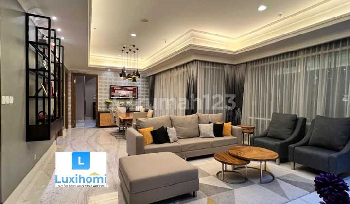 For Rent Botanica Apartment, 2Bed+1Bath 157m2 Fully Furnished, Private Lift, High Floor, South Jakarta