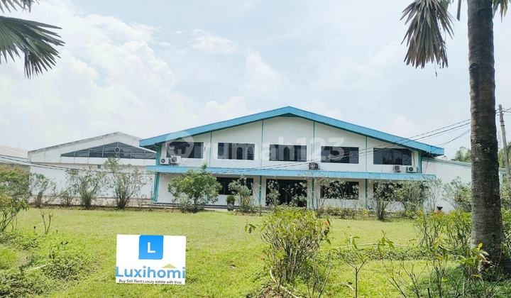 Dijual Pabrik Luas 27.550m2 Ada Bangunan Mess, Ada Izin Beroperasi, Lokasi Di Jalan Raya Serang, Cikande - Banten 