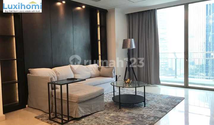 For Rent: Sudirman Mansion SCBD Apartment, South Jakarta, Furnished 3 Bedroom, Size 145m², Private Elevator, High Floor