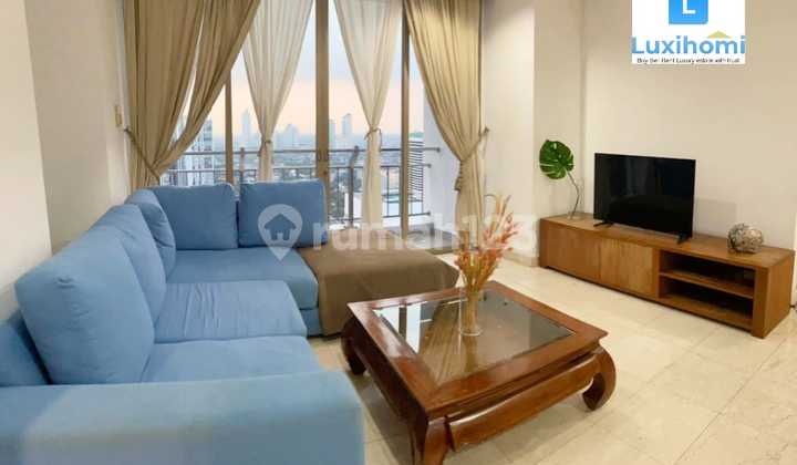 Disewakan Apartemen Sudirman Mansion 3+1 Bed Sz 145m2 Furnish High Floor, View Jl. Senopati Jakarta Selatan