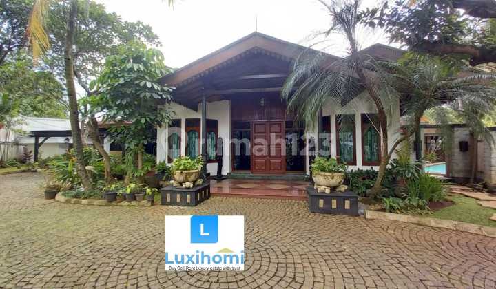 Dijual Rumah Nuansa Resort Lt 969m2 Kondisi Semi Furnish lokasi di Jl. Puri Mutiara, Cilandak, Jakarta Selatan