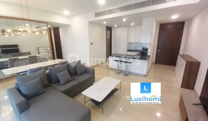 For Rent Anandamaya Residence 2+1 Bedroom Apartment, 150m2 Size, Fully Furnished, High Floor with Sudirman City View