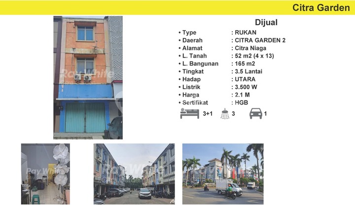 Dijual Murah Ruko 4 Lantai Hgbcitra Niaga Cengkareng 0027-Dinkim