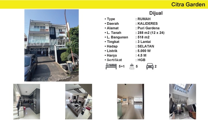 Jual Rumah Furnished Puri Gardena Kalideres, JakBar 0010-DAD Jual Rumah Furnished Puri Gardena Kalideres, JakBar 0010-DAD