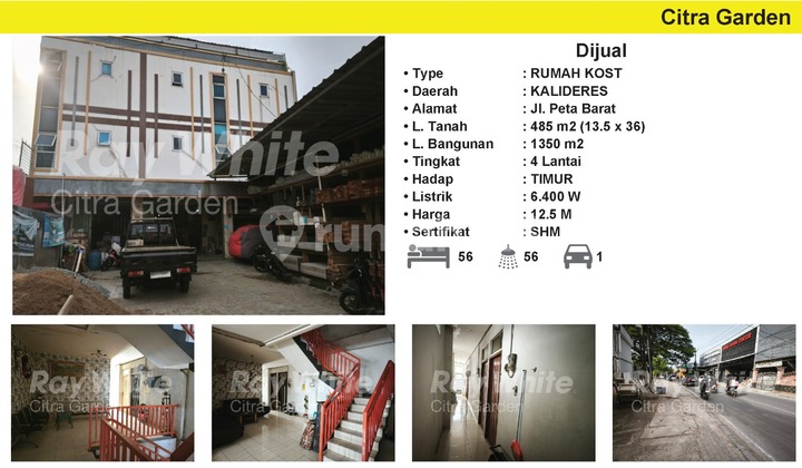 For Sale Commercial Space Boarding House SHM 1350 m2 Kalideres, West Jakarta 0014CRSERD