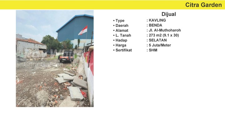 Strategic Land for Sale, Affordable Toll Access, Benda Tangerang 0032-Hey Strategic Land for Sale, Affordable Toll Access, Benda Tangerang 0032-Hey