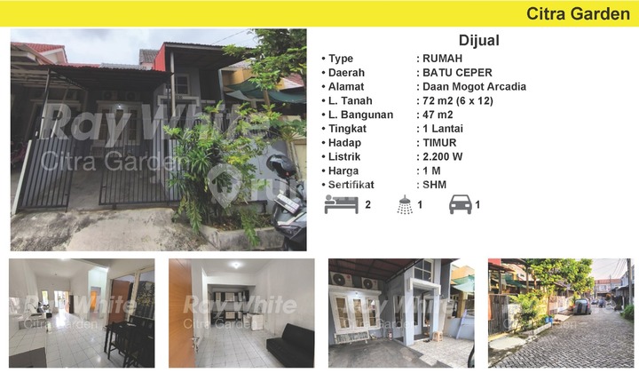 Dijual Rumah SHM Arcadia Batu Ceper, Tangerang 0014-ERDWID