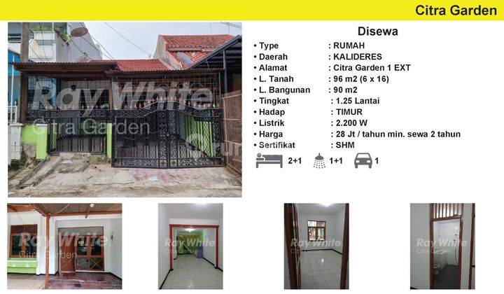 Disewakan Rumah Citra 1 Ext Kalideres, Jakarta Barat 0012-AGU 1