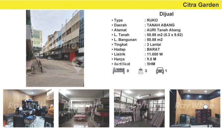Jual Ruko Tanah Abang 3 Lantai SHM Furnish Exclusive 0025_Heypau