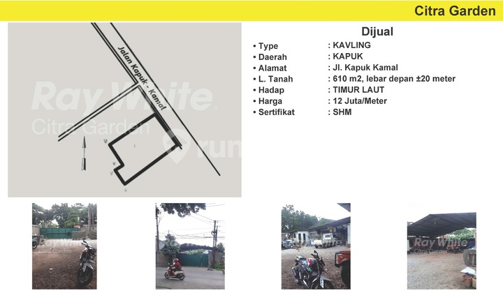 Jual Tanah Murah SHM Kapuk Kamal Dekat Pelabuhan 0043 Dinkim