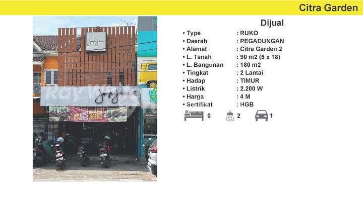 For Sale: Beautiful Citra 2 Shophouse 180 m2 HGB Pegadungan, West Jakarta 0055-AGUHEN 2