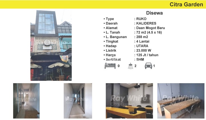 Sewakan Ruko 4 Lantai Siap Huni Daan Mogot Baru Jakbar 0028Dinkim