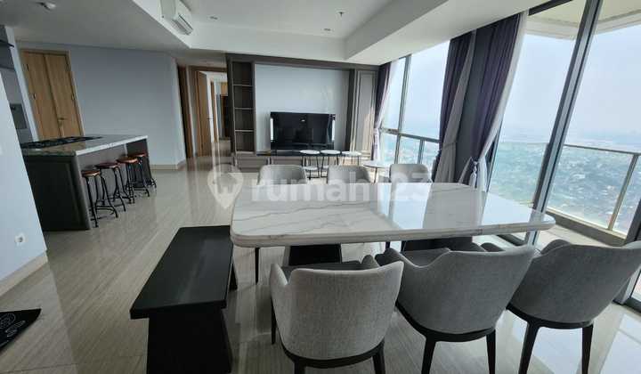 DISEWAKAN APARTMENT HILLCREST KARAWACI 3+1 BR FULL FURNISHED 