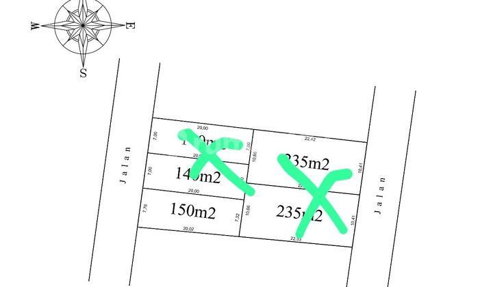 Tanah Plot Kecil Lingkungan Villa