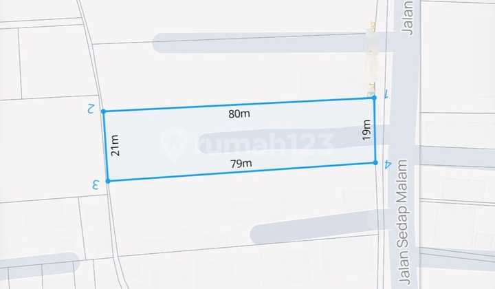 Premium Land with a Highly Strategic Location in Sanur on the Main Road Sedap Malam