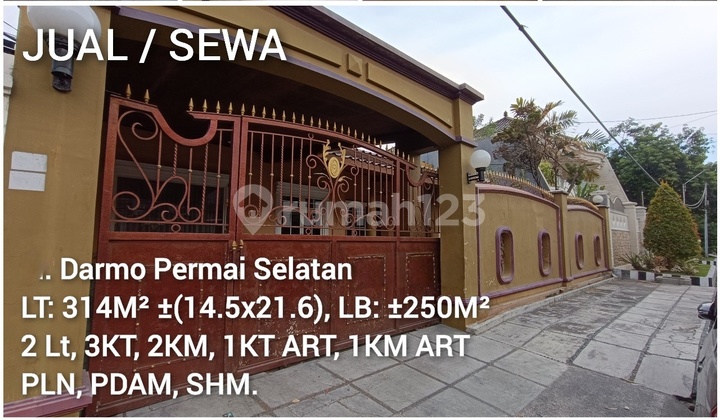 Disewakan Dan Dijual Rumah 2 Lantai Darmo Permai Selatan 2