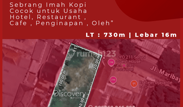 Tanah Kavling MAIN ROAD Lembang Pusat Keramaian Cocok untuk Usaha Hotel Kuliner Restoran Cafe Penginapan dan lain lain Sekitar Bandung 1