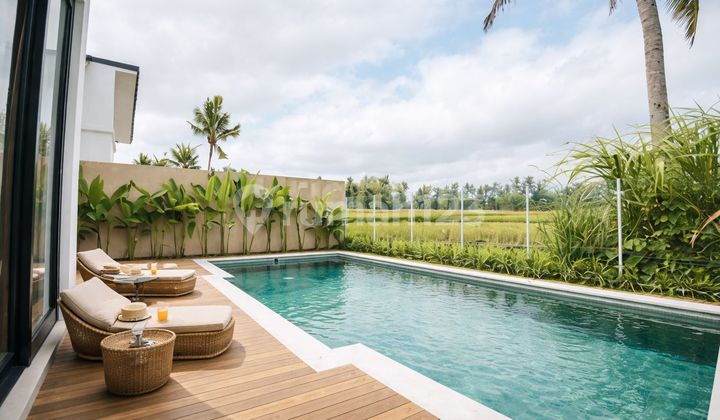 Modern 2Br Villa With Rice Field View In Ubud - Private Pool | For Rent