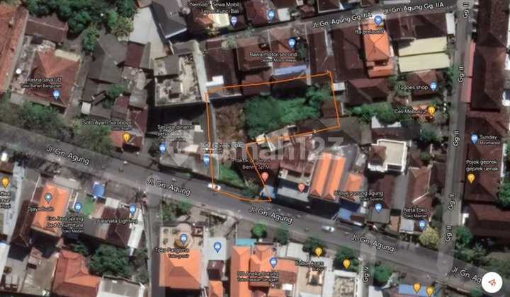 Tanah Strategis Premium Di Pinggir Jalan Raya Di Gunung Agung Denpasar Barat