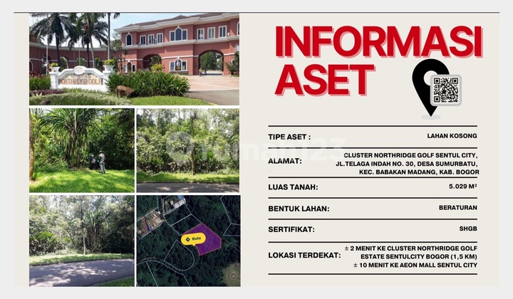 Dekat Akses Tol, Tanah, HGB, Dekat Tempat Wisata, Bebas Banjir