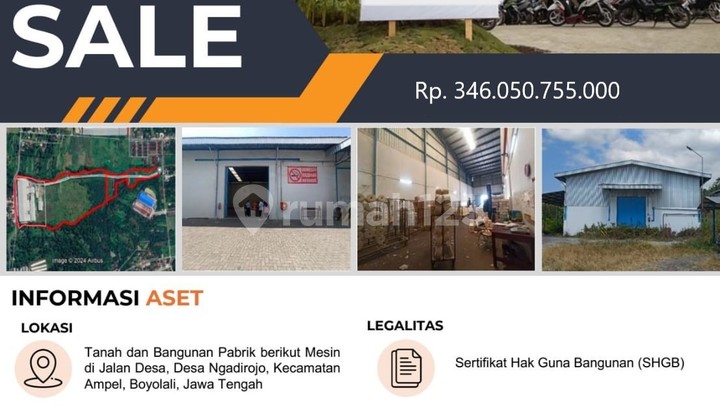 For Sale: Land and Factory Building in Boyolali