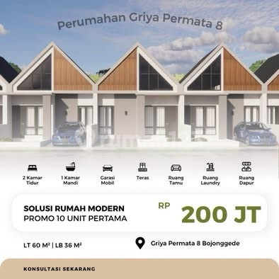 Promo Rumah Murah Mewah Bebas Banjir Cuma 200Jt Dibojonggede