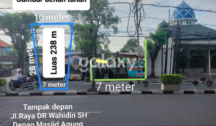 Tanah Nol Jalan Raya Dr Wahidin Kebomas Gresik akses depan belakang