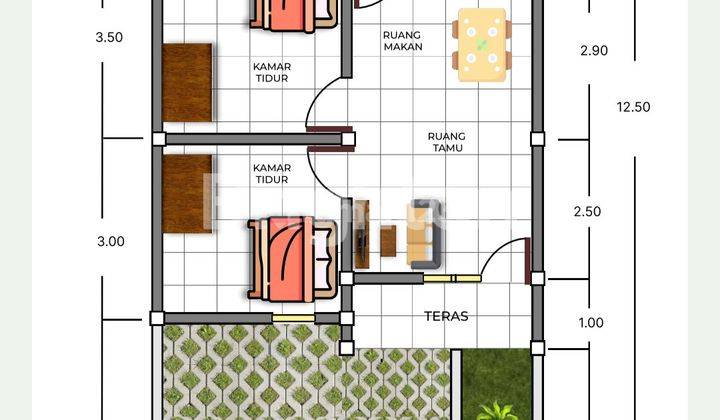 RUMAH CLUSTER TYPE 42/75 DI TABANAN, DP MULAI 5% 2