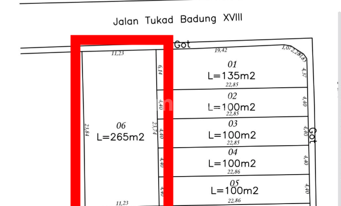 Strategic Land for Sale on Jl Tukad Badung Renon (146V)