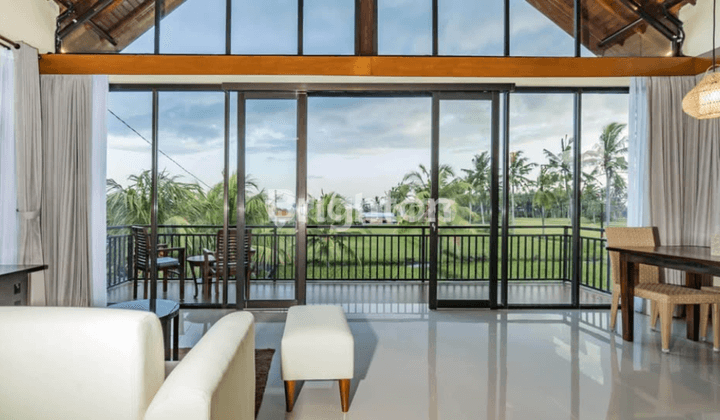 Villa Rice Field Front And Sunset View Balkon Ubud 2