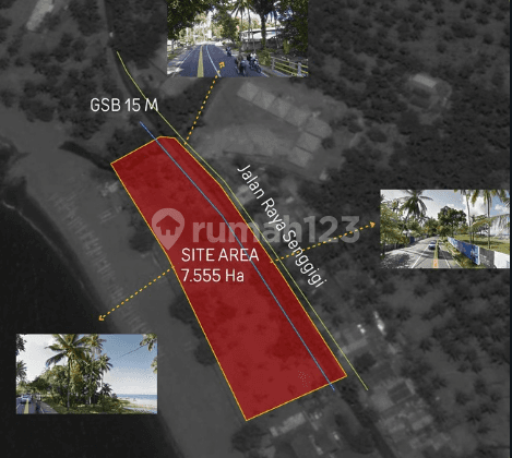 Dijual Tanah Kavling beach front Raya Senggigi, Lombok Barat 2