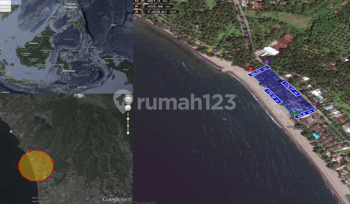 Beach Front Land Plot on Raya Senggigi, West Lombok Beach Front Land Plot on Raya Senggigi, West Lombok