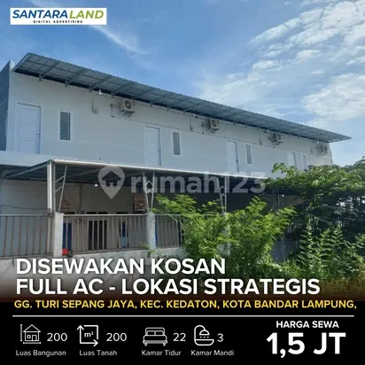 FOR RENT: FULL AC BOARDING HOUSE, STRATEGIC LOCATION NEAR BUMI KEDATON MALL