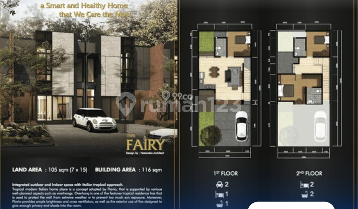 Dijual Rumah Modern 2 Lantai - Flavio Suvarna Sutera, Tangerang