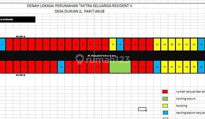 Tanah Kavling Desa Durian Posisi Hook 444m2 Cocok Investasi 2