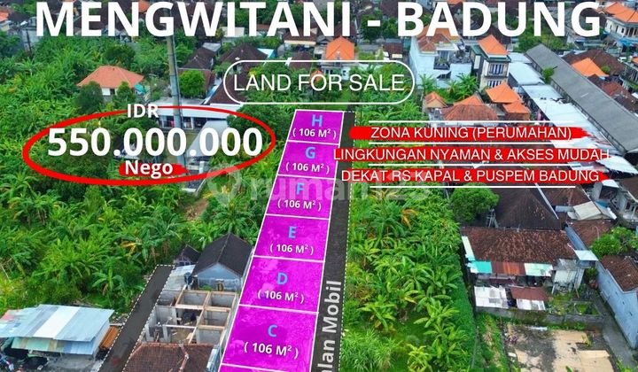Ready-to-Live Land in Mengwitani Close to Puspem Badung