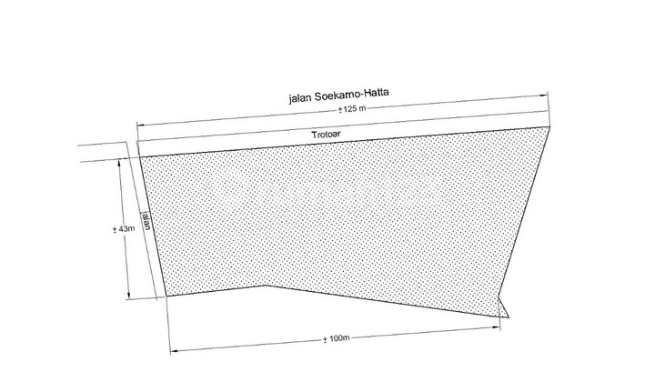 Tanah Kotak Di Mainroad Soekarno Hatta, Bisa Beli Sebagian