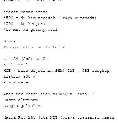 "SIAPA CEPAT DIA DAPAT!"  Jual Rumah Surabaya TImur Terdekat dari Pasar dan Galaxy Mall 2