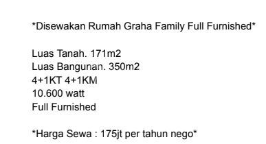 Sewa Rumah Graha Family Surabaya – FULL FURNISHED & SIAP HUNI
