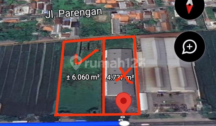 Very Strategic Commercial Land Location at Zero Point of Raya Krian, Sidoarjo.